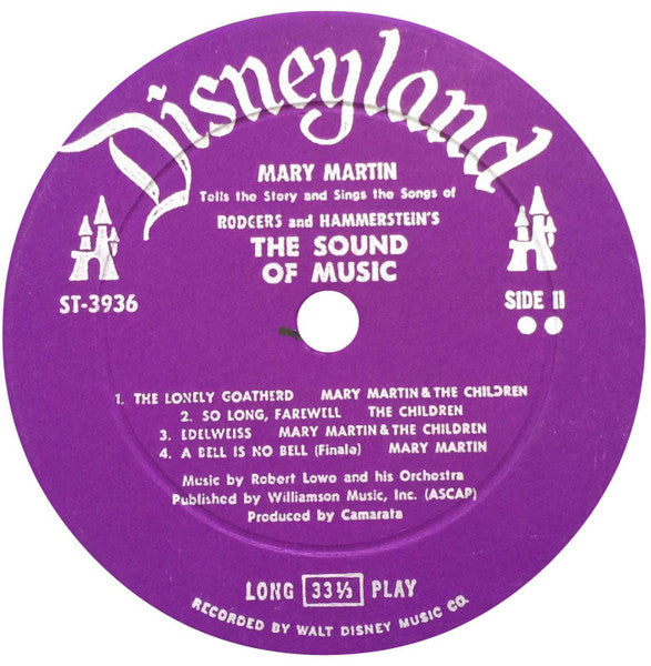 Mary Martin : Rodgers & Hammerstein : Mary Martin Tells The Story And Sings The Songs Of Rodgers And Hammerstein's The Sound Of Music (LP, Album, Mono)