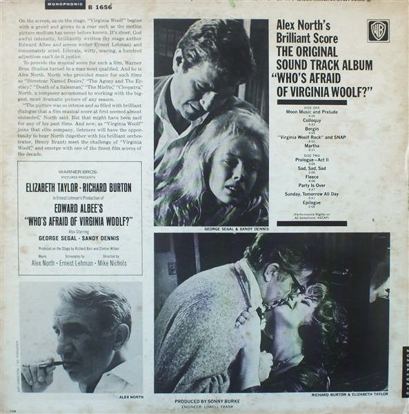 Alex North : Who's Afraid Of Virginia Woolf? (Original Music From The Motion Picture) (LP, Album, Mono)