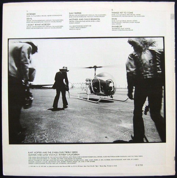 Randy California : Kapt. Kopter And The (Fabulous) Twirly Birds (LP, Album, RE)