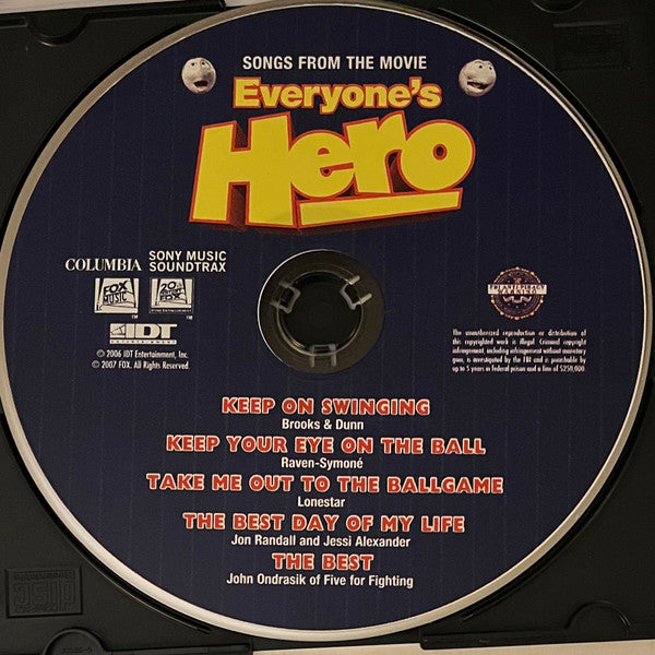 Various : Songs From The Movie Everyone’s Hero (CD, Promo, Smplr)