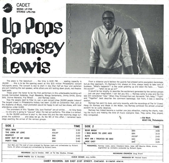 Ramsey Lewis : Up Pops Ramsey Lewis (LP, Album, Ind)