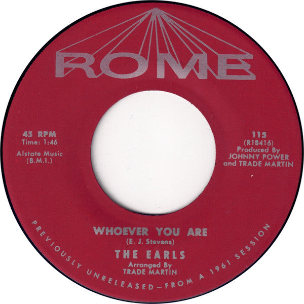 The Earls : All Through Our Teens / Whoever You Are (7", Single)