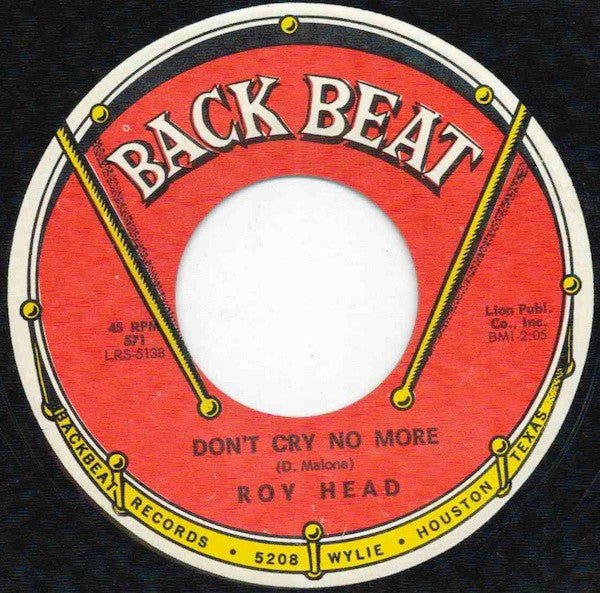 Roy Head : To Make A Big Man Cry / Don't Cry No More (7", Single)