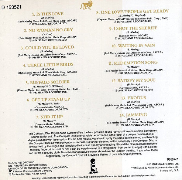 Bob Marley And The Wailers* : Legend (The Best Of Bob Marley And The Wailers) (CD, Comp, Club, RE, RM, BMG)