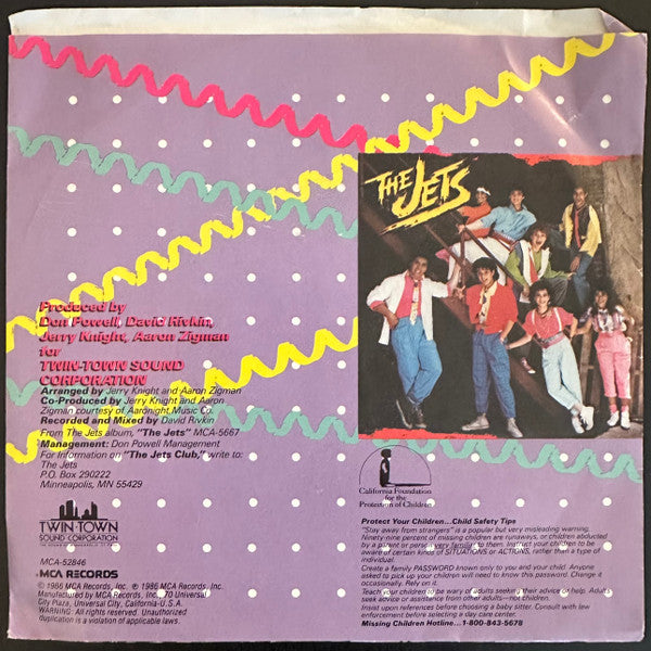The Jets : Private Number / Look, No Strings (7")