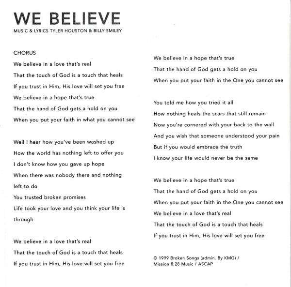 The Straw Theory : We Believe (CD, Single, Promo)