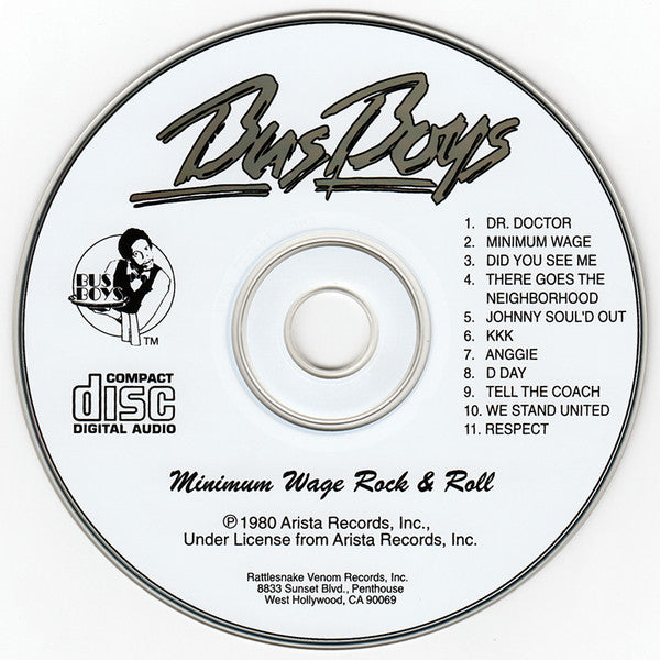 Bus Boys* : Minimum Wage Rock & Roll (CD, Album)