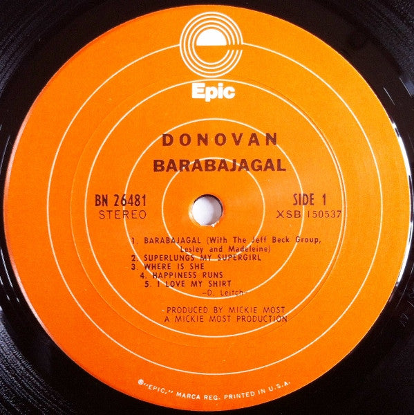 Donovan : Barabajagal (LP, Album, RP)