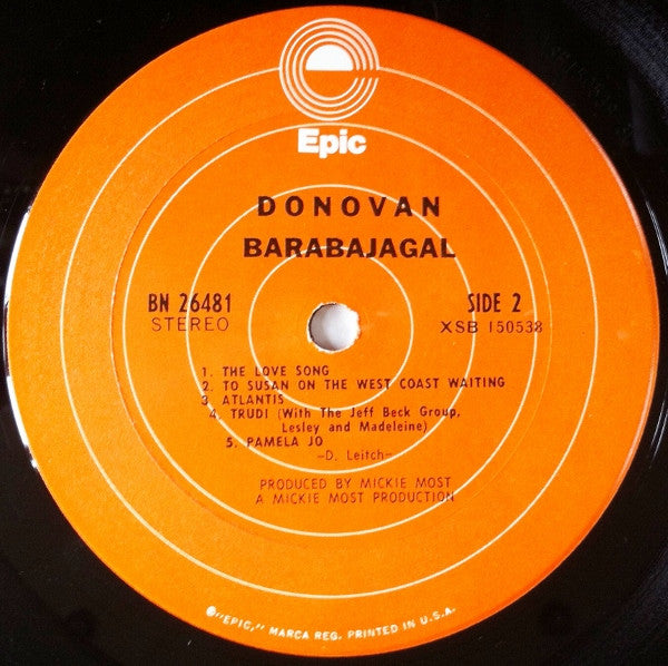 Donovan : Barabajagal (LP, Album, RP)
