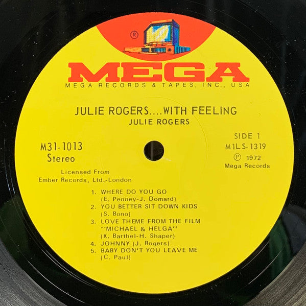 Julie Rogers : Julie Rogers ...With Feeling! (LP, Album)
