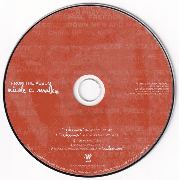 Nicole C. Mullen : Redeemer (CD, Single, Enh, Promo)