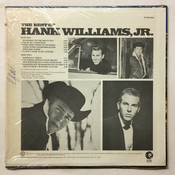 Hank Williams Jr. : The Best Of Hank Williams, JR. (LP, Comp, Mono, Promo)