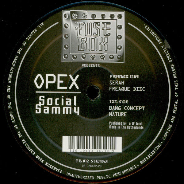 Opex : Social Sammy (12")