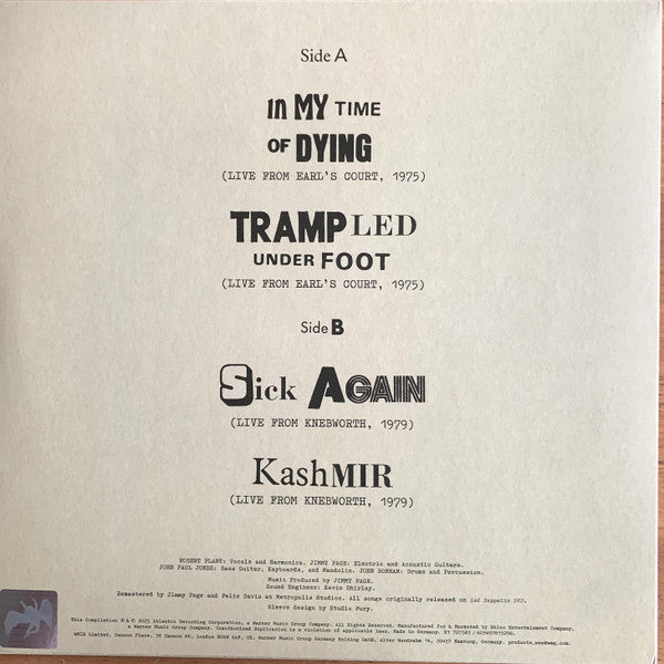 Led Zeppelin : Live EP (LP, EP, RM)