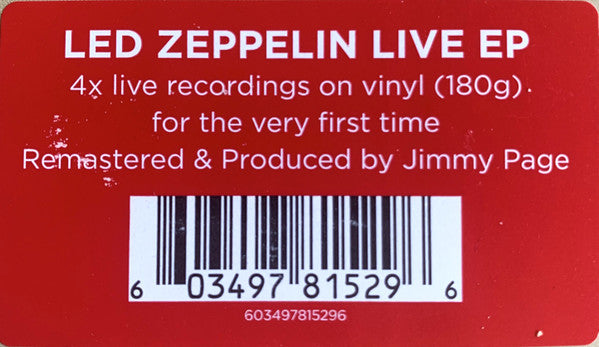 Led Zeppelin : Live EP (LP, EP, RM)