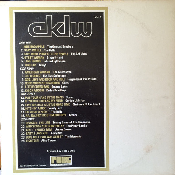 Various : CKLW Solid Gold Volume 2 (2xLP, Album, Comp)