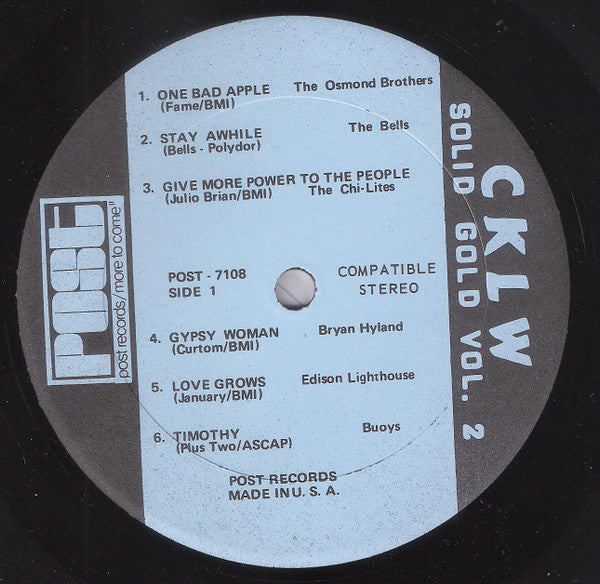 Various : CKLW Solid Gold Volume 2 (2xLP, Album, Comp)