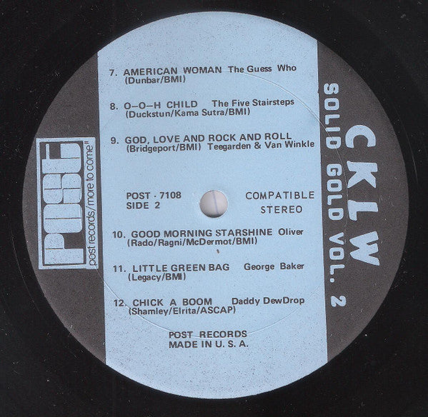Various : CKLW Solid Gold Volume 2 (2xLP, Album, Comp)