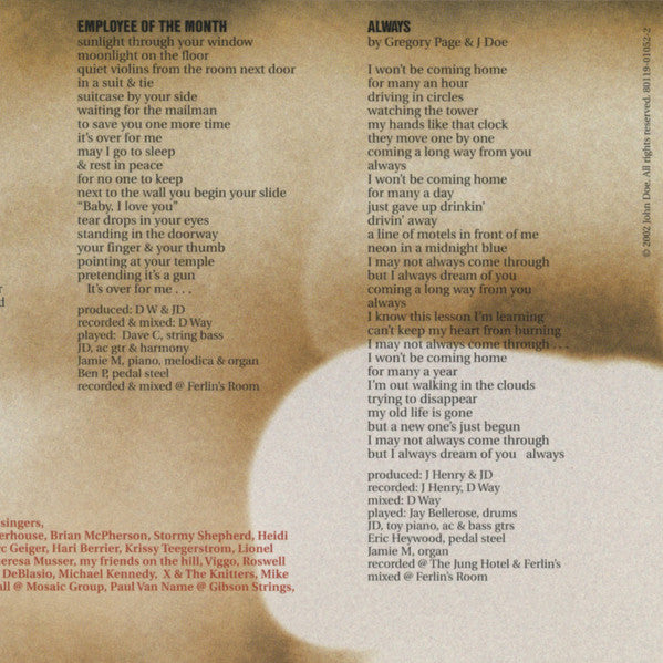 John Doe (2) : Dim Stars, Bright Sky (CD, Album)