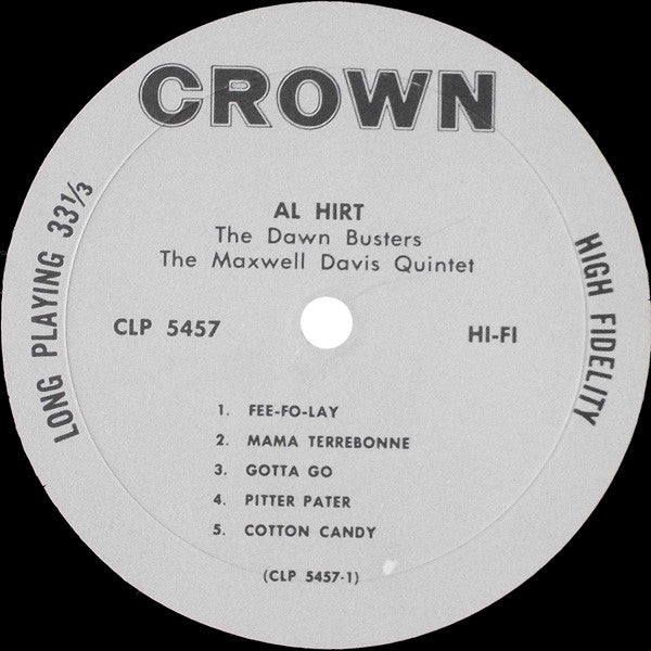 Al Hirt / The Dawn Busters / The Maxwell Davis Quintet : Al Hirt, The Dawn Busters, The Maxwell Davis Quintet (LP, Album, Mono)
