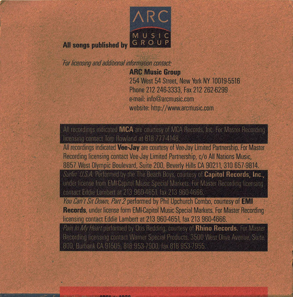 Various : On The Charts: 1948 to 1972 (6xCD, Comp, Promo, RM, Smplr + Box)