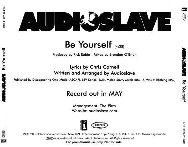 Audioslave : Be Yourself (CD, Single, Promo)