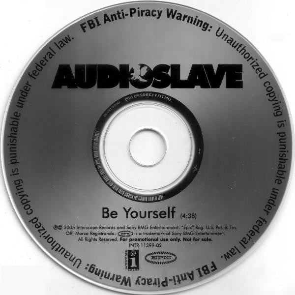 Audioslave : Be Yourself (CD, Single, Promo)