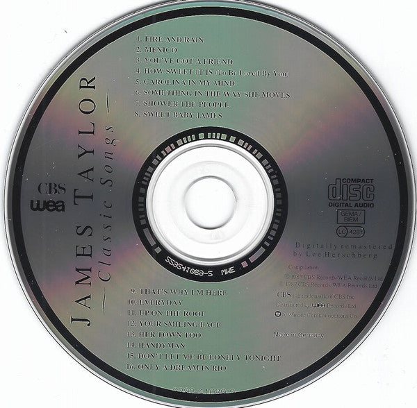 James Taylor (2) : Classic Songs (CD, Comp, RE, RM)
