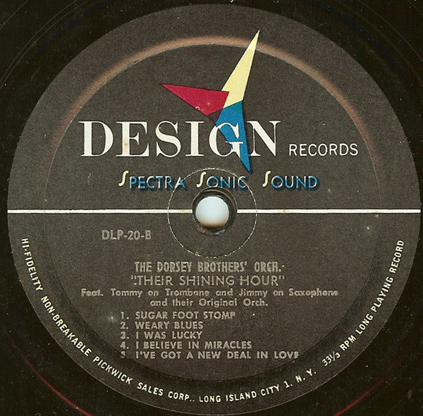 The Dorsey Brothers Orchestra : Their Shining Hour (LP, Comp, Mono)