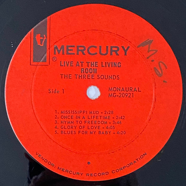 The Three Sounds : Live At The Living Room (LP, Album, Mono)