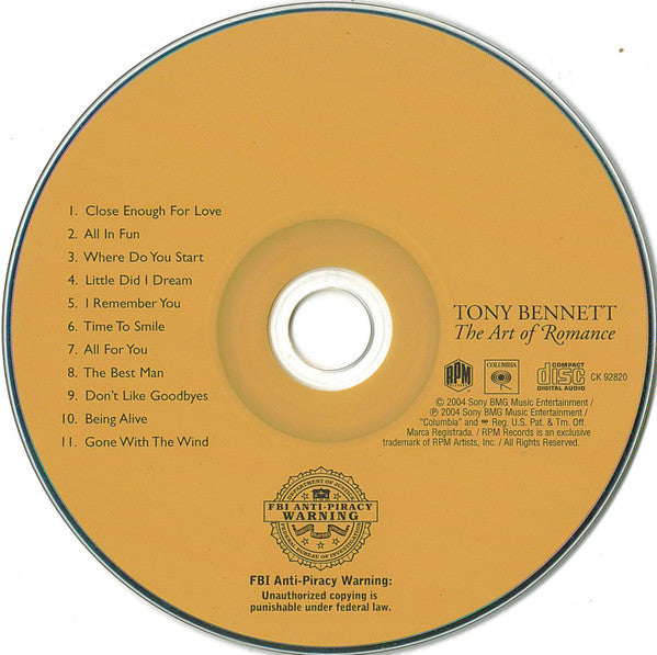Tony Bennett : The Art Of Romance (CD, Album)
