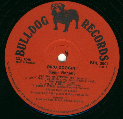 Gene Vincent : Bird Doggin' (LP, Album, RE)