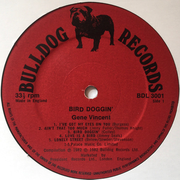 Gene Vincent : Bird Doggin' (LP, Album, RE)