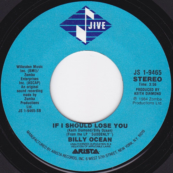 Billy Ocean : There'll Be Sad Songs (To Make You Cry) (7", Single, Ind)