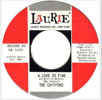 The Chiffons : A Love So Fine / Only My Friend (7", Single, She)