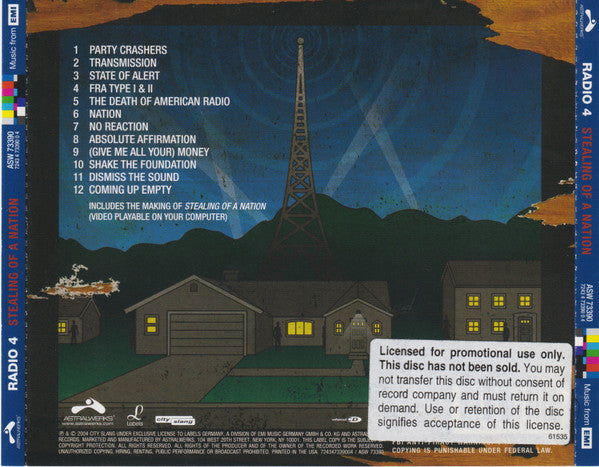 Radio 4 : Stealing Of A Nation (CD, Album, Enh, Promo)