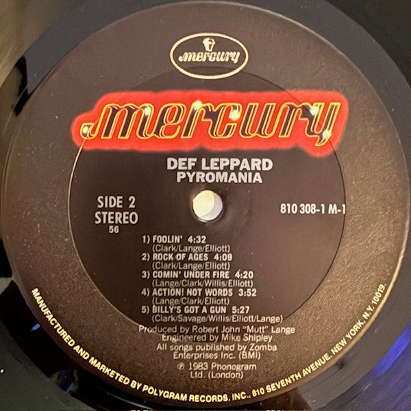 Def Leppard : Pyromania (LP, Album, Club, 56,)