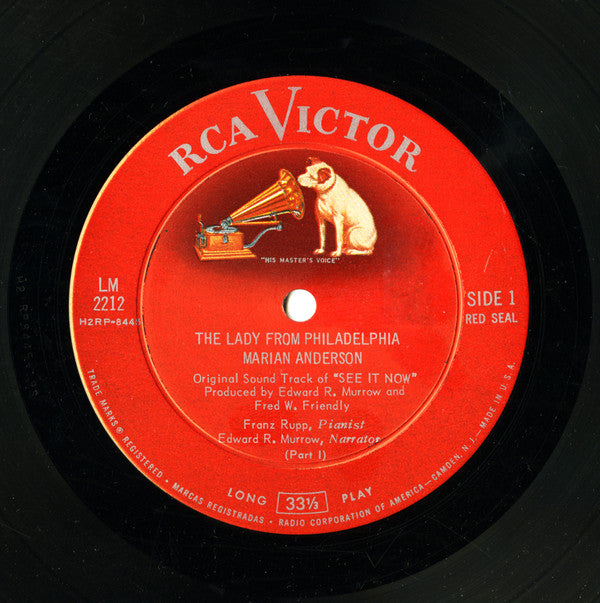 Marian Anderson, Edward R. Murrow, Fred W. Friendly : The Lady From Philadelphia (LP, Album, RE)
