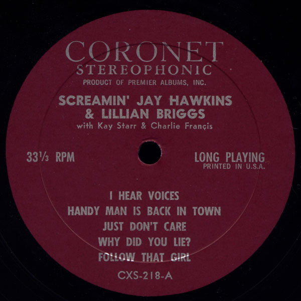 Various : Screamin' Jay Hawkins & Lillian Briggs With Kay Starr & Charlie Francis (LP, Comp)