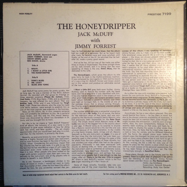 Brother Jack McDuff : The Honeydripper (LP, Mono)