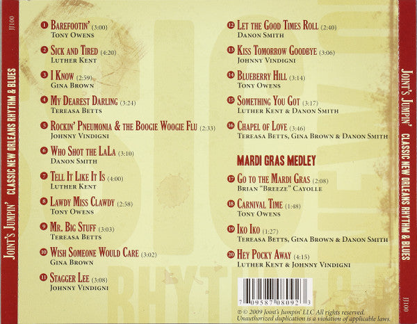 Various : Joint's Jumpin': Classic New Orleans Rhythm & Blues (CD)