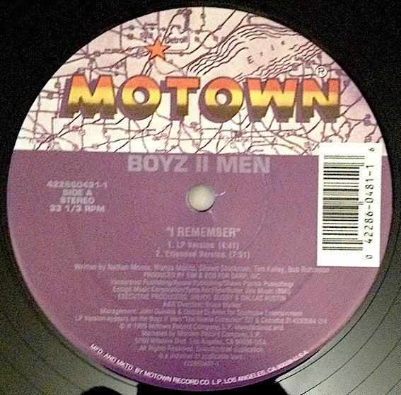 Boyz II Men : I Remember (12")