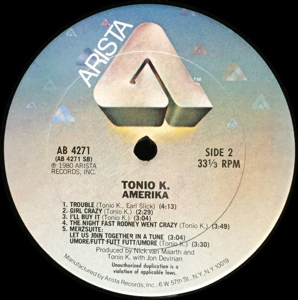 Tonio K. : Amerika (LP, Album)