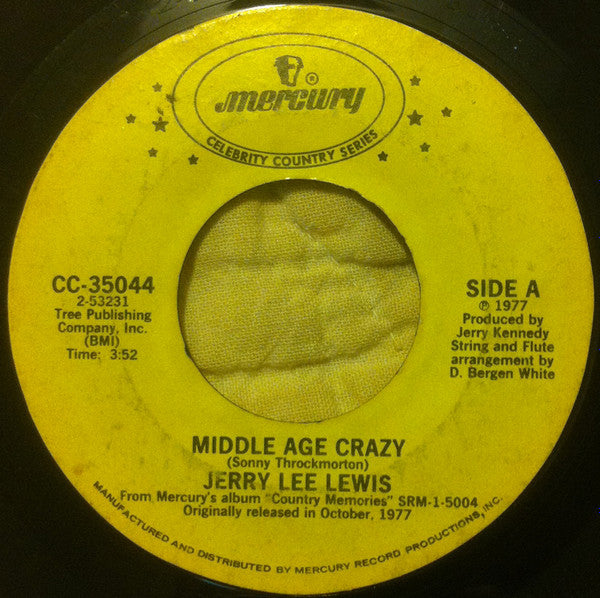 Jerry Lee Lewis : Middle Age Crazy (7", Single)