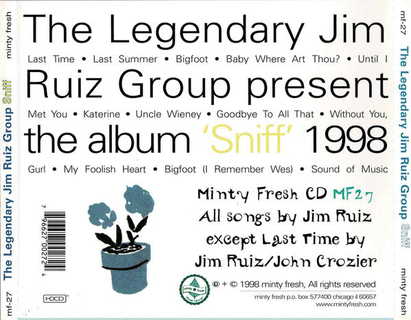 The Legendary Jim Ruiz Group : Sniff (CD, Album, HDC)