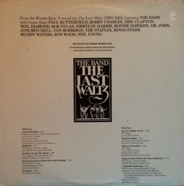 The Band : The Last Waltz Sampler (LP, Promo, Smplr)