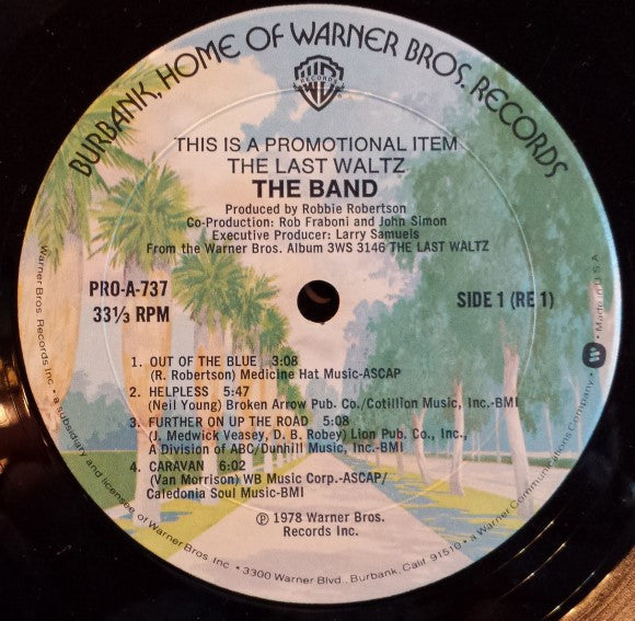 The Band : The Last Waltz Sampler (LP, Promo, Smplr)