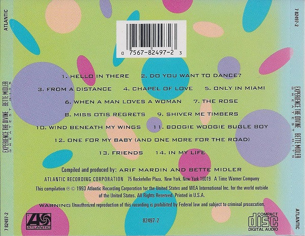 Bette Midler : Experience The Divine (Greatest Hits) (CD, Comp)