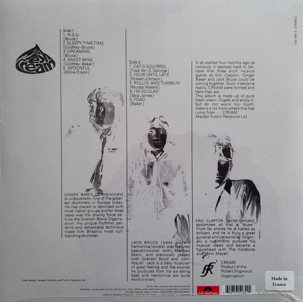 Cream (2) : Fresh Cream (LP, Album, RE, RP)