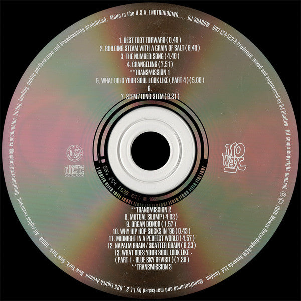 DJ Shadow : Endtroducing..... (CD, Album, RP)